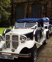 Image showing Vintage wedding car