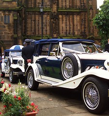 Image showing Vintage wedding car