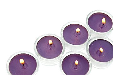 Image showing Purple candles