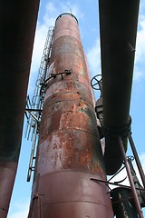 Image showing Old Gasworks Tank at Seattle Washington