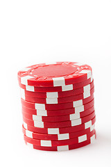 Image showing Poker chips on white