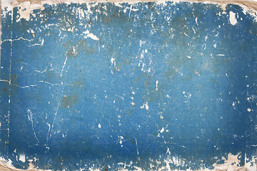 Image showing Blue cardboard with age marks