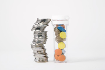 Image showing money and pills