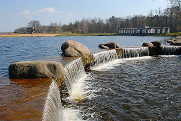 Image showing Lake and Waterfalls