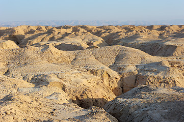 Image showing Arava desert in the first rays of the sun