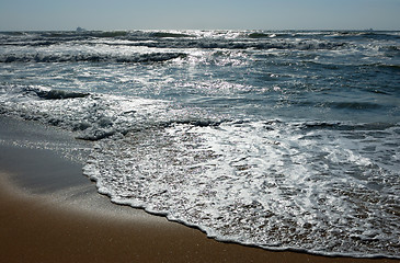 Image showing The sea at sunset