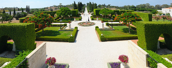 Image showing Bahai gardens Acre