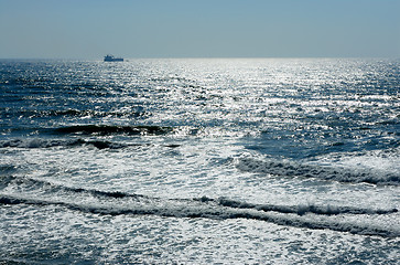 Image showing The sea at sunset