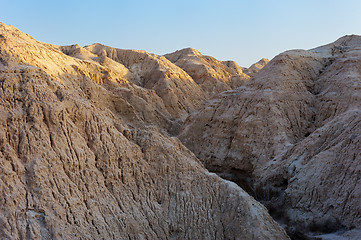 Image showing Arava desert in the first rays of the sun