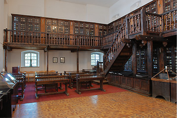 Image showing Interior of old library