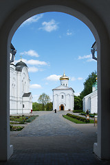 Image showing Entrance to the Saviour and st.Evphrosinija nunnery.