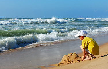 Image showing The boy and the sea 