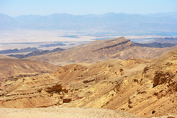 Image showing Mountains in the south of Israel, down to the Red Sea 