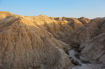 Image showing Arava desert in the first rays of the sun