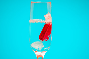 Image showing glass of champagne