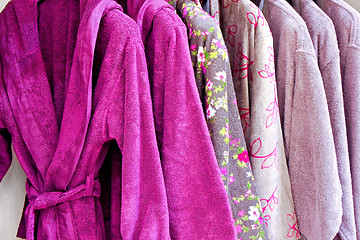 Image showing Purple bathrobe