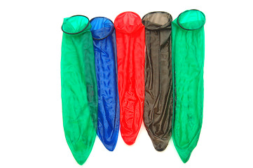 Image showing Variety of Mixed Coloured Condoms