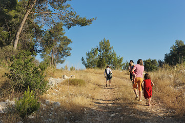 Image showing Walking in the mountains