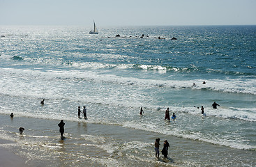 Image showing The sea at sunset