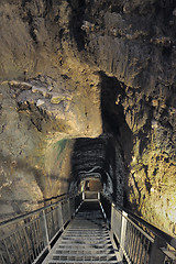 Image showing Tunnel in the rocks, leading to an ancient tank 