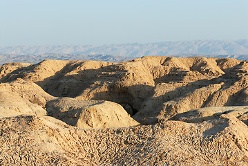 Image showing Arava desert in the first rays of the sun