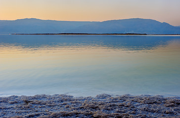 Image showing The Dead Sea before dawn