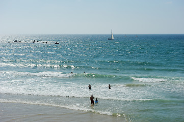 Image showing The sea at sunset