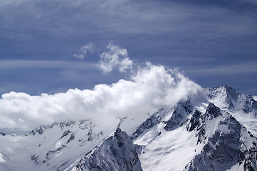 Image showing Mountains in cloud