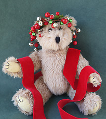 Image showing Christmas teddy bear