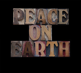 Image showing the words peace on earth