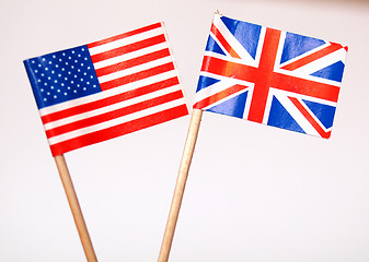 Image showing British and American flags