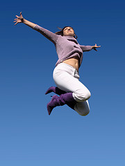 Image showing Jumping high