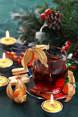 Image showing Hot drink for winter and Christmas