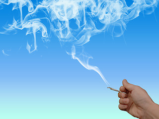 Image showing Smoking Skull