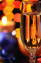 Image showing Wineglass with a champagne
