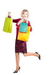 Image showing Beautiful woman with shopping bags