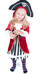 Image showing Baby girl dressed up for Christams