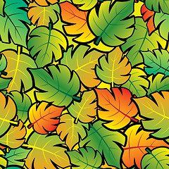 Image showing Leaf abstract background.