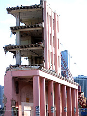 Image showing Condemned pink building in Miami