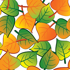 Image showing Leaf seamless background.