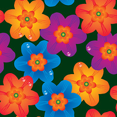 Image showing Flower seamless background.