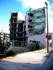 Image showing Condemned Pink Building 2