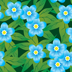 Image showing Abstract forget-me-nots flowers background.