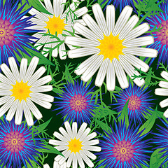 Image showing Abstract flowers background.