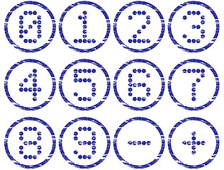 Image showing Matrix digits icons set.