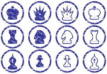 Image showing Chess icons set.