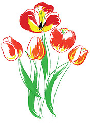 Image showing Tulips bouquet.