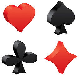 Image showing 3d game cards symbols.