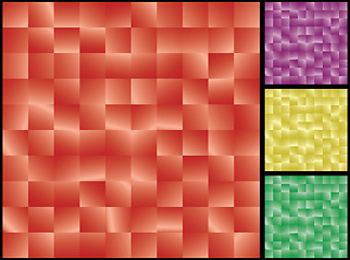 Image showing Abstract red tiles seamless background.