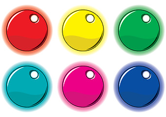Image showing Set of colored circle labels for your design.